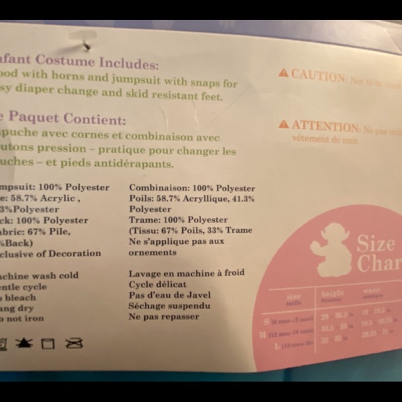 NWT. In Character Monster’s Inc. BABY BOO COSTUME. Size S (6 months- 12 months) - Picture 10 of 16